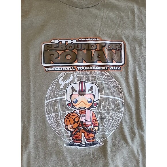 Next Level Med Rebound For Ronan Basketball Tournament Graphic T, Casual, Grunge - Picture 2 of 7